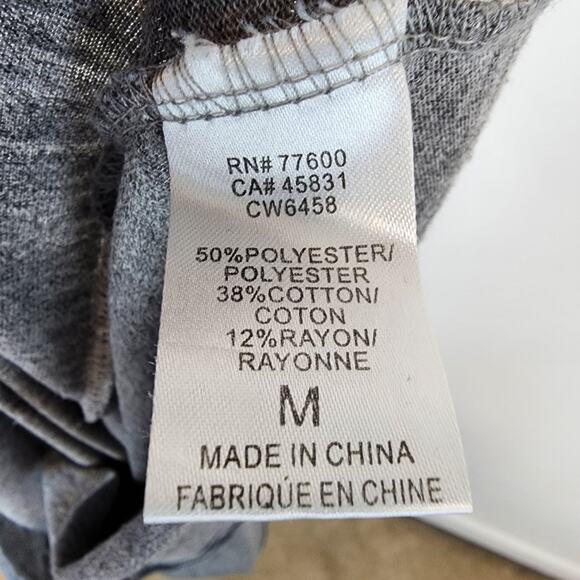 Chaser Whiskey Graphic Shirt Size M Heather Gray Round Neck Raw Hems Lightweight - Picture 9 of 9